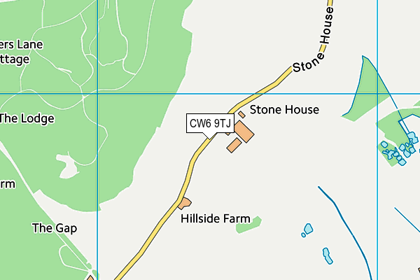 CW6 9TJ map - OS VectorMap District (Ordnance Survey)