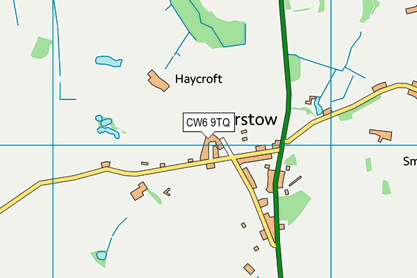 CW6 9TQ map - OS VectorMap District (Ordnance Survey)