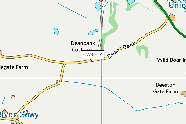 CW6 9TY map - OS VectorMap District (Ordnance Survey)