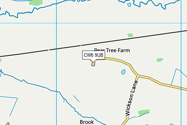 CW6 9UB map - OS VectorMap District (Ordnance Survey)