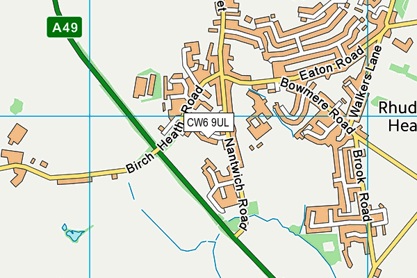 CW6 9UL map - OS VectorMap District (Ordnance Survey)