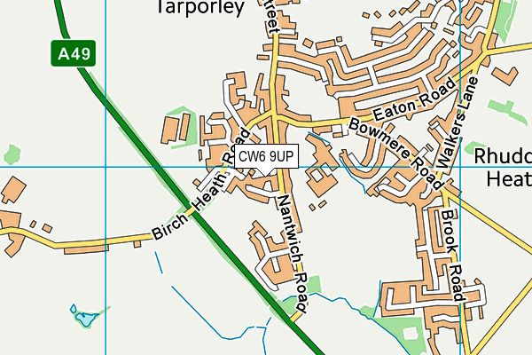 CW6 9UP map - OS VectorMap District (Ordnance Survey)