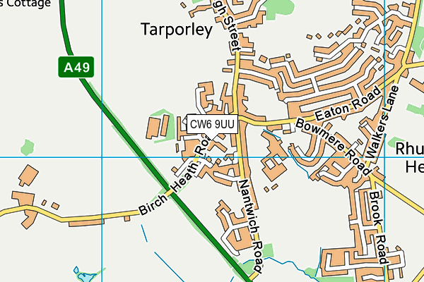 CW6 9UU map - OS VectorMap District (Ordnance Survey)