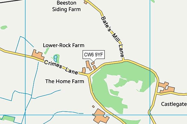 CW6 9YF map - OS VectorMap District (Ordnance Survey)