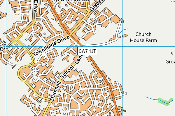 Jefferson House map (CW7 1JT) - OS VectorMap District (Ordnance Survey)