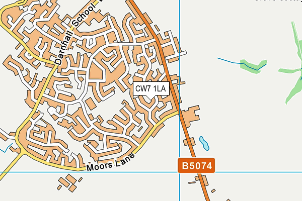 CW7 1LA map - OS VectorMap District (Ordnance Survey)