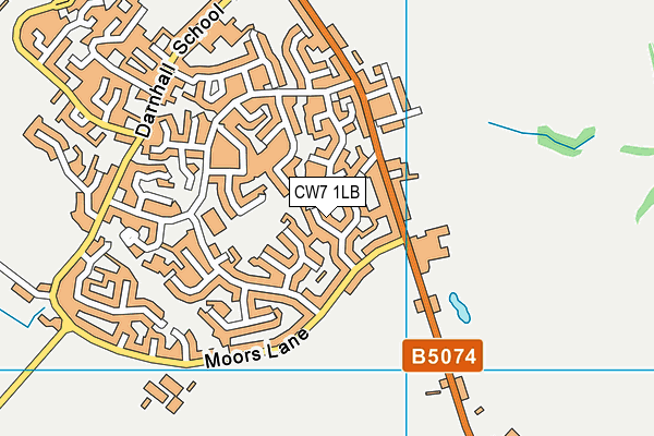 CW7 1LB map - OS VectorMap District (Ordnance Survey)