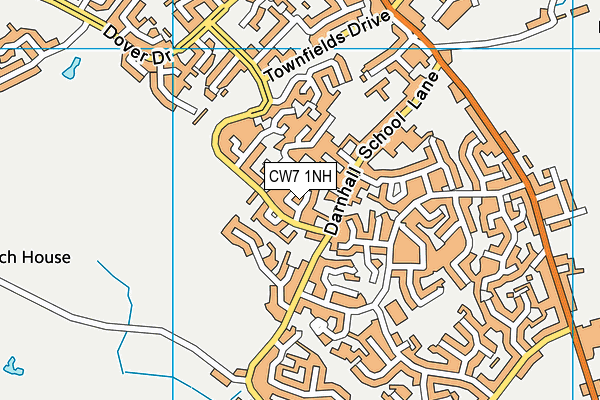 CW7 1NH map - OS VectorMap District (Ordnance Survey)