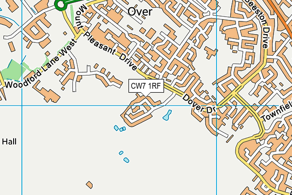 CW7 1RF map - OS VectorMap District (Ordnance Survey)
