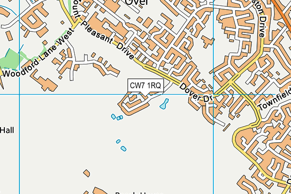 CW7 1RQ map - OS VectorMap District (Ordnance Survey)
