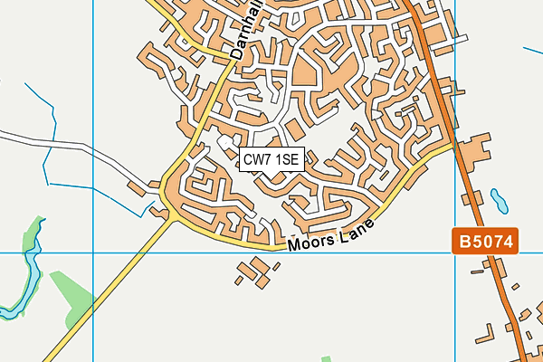 CW7 1SE map - OS VectorMap District (Ordnance Survey)
