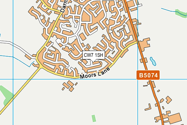 CW7 1SH map - OS VectorMap District (Ordnance Survey)