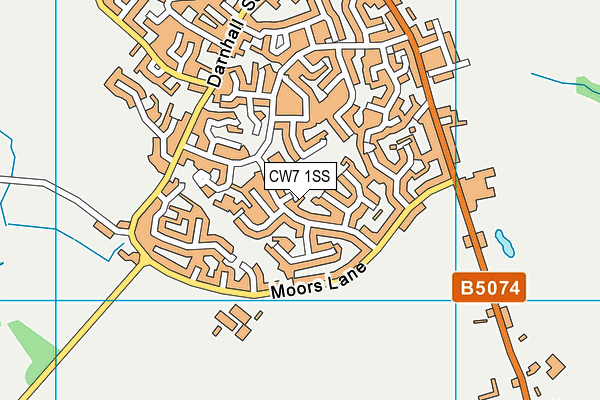 CW7 1SS map - OS VectorMap District (Ordnance Survey)