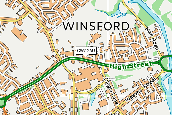 Winsford High Street Community Primary School map (CW7 2AU) - OS VectorMap District (Ordnance Survey)