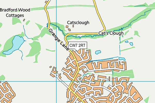 CW7 2RT map - OS VectorMap District (Ordnance Survey)