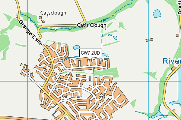 CW7 2UD map - OS VectorMap District (Ordnance Survey)