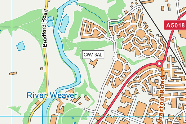 CW7 3AL map - OS VectorMap District (Ordnance Survey)