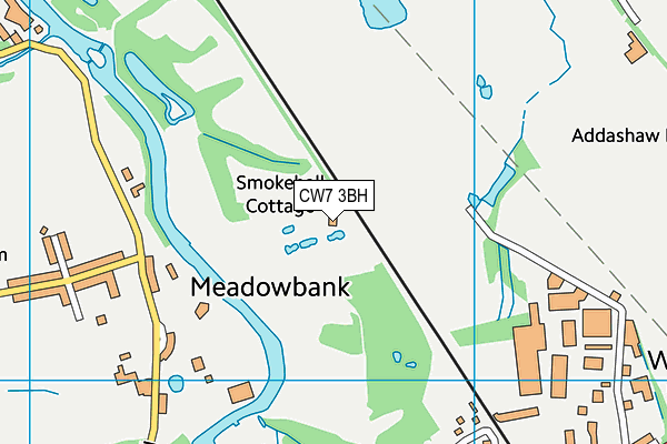 CW7 3BH map - OS VectorMap District (Ordnance Survey)