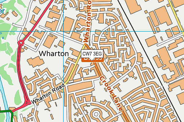 CW7 3EG map - OS VectorMap District (Ordnance Survey)