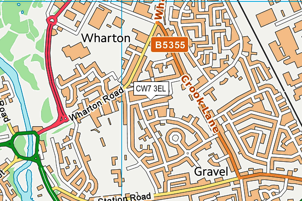 CW7 3EL map - OS VectorMap District (Ordnance Survey)