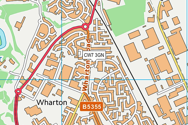 CW7 3GN map - OS VectorMap District (Ordnance Survey)