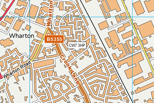 CW7 3HP map - OS VectorMap District (Ordnance Survey)