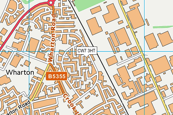CW7 3HT map - OS VectorMap District (Ordnance Survey)