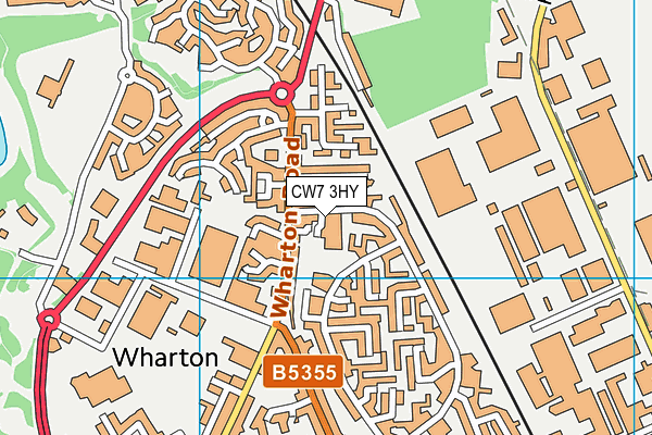 CW7 3HY map - OS VectorMap District (Ordnance Survey)