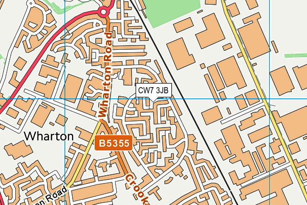 CW7 3JB map - OS VectorMap District (Ordnance Survey)