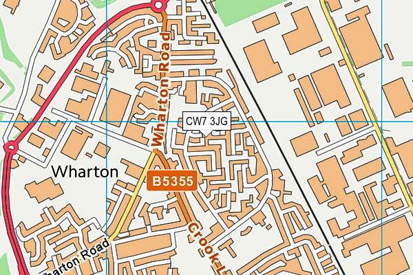 CW7 3JG map - OS VectorMap District (Ordnance Survey)