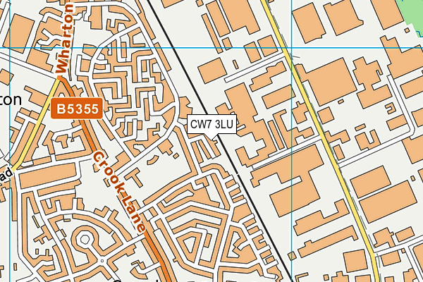 CW7 3LU map - OS VectorMap District (Ordnance Survey)