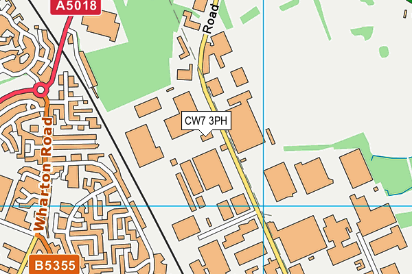 CW7 3PH map - OS VectorMap District (Ordnance Survey)