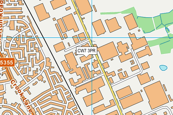 CW7 3PR map - OS VectorMap District (Ordnance Survey)