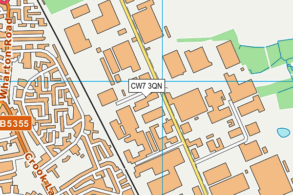 CW7 3QN map - OS VectorMap District (Ordnance Survey)