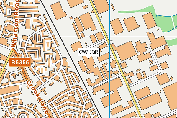 CW7 3QR map - OS VectorMap District (Ordnance Survey)