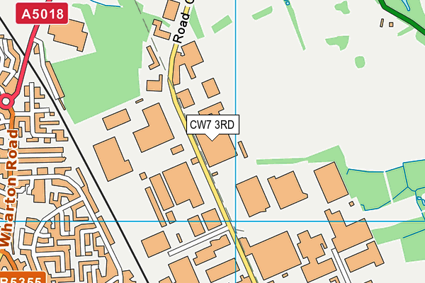 CW7 3RD map - OS VectorMap District (Ordnance Survey)