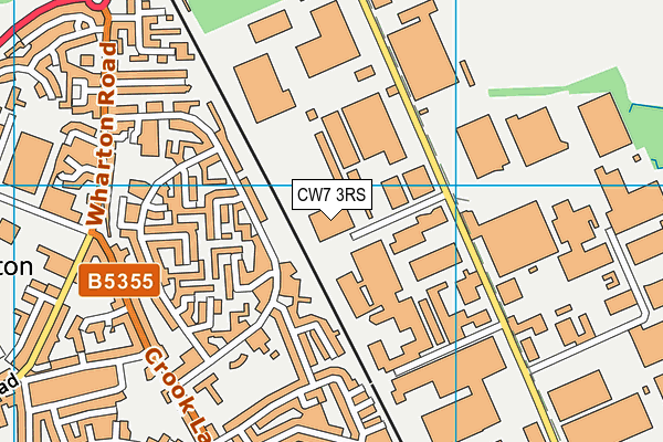 CW7 3RS map - OS VectorMap District (Ordnance Survey)