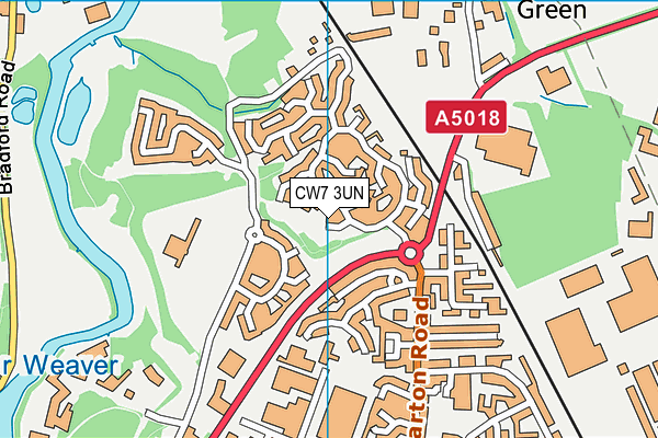 CW7 3UN map - OS VectorMap District (Ordnance Survey)