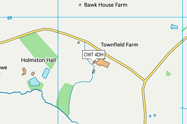 CW7 4DH map - OS VectorMap District (Ordnance Survey)