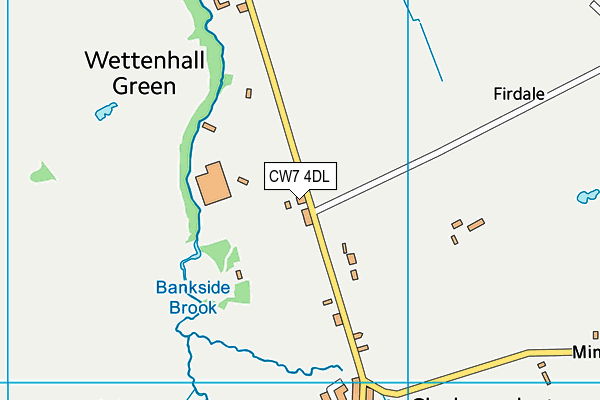 CW7 4DL map - OS VectorMap District (Ordnance Survey)