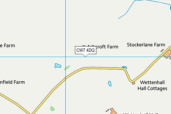 CW7 4DQ map - OS VectorMap District (Ordnance Survey)