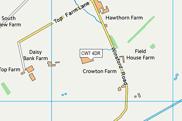 CW7 4DR map - OS VectorMap District (Ordnance Survey)