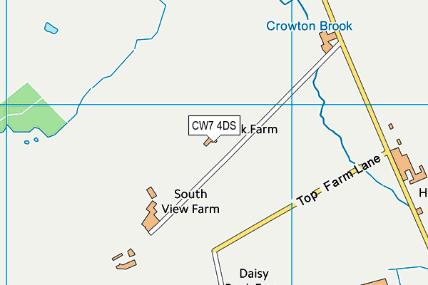 CW7 4DS map - OS VectorMap District (Ordnance Survey)