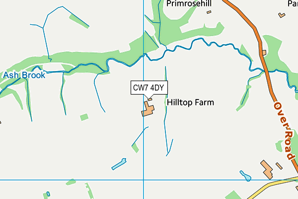 CW7 4DY map - OS VectorMap District (Ordnance Survey)