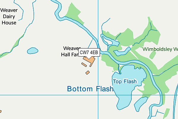 CW7 4EB map - OS VectorMap District (Ordnance Survey)