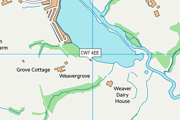 CW7 4EE map - OS VectorMap District (Ordnance Survey)