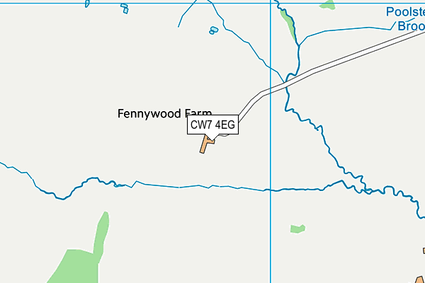 CW7 4EG map - OS VectorMap District (Ordnance Survey)