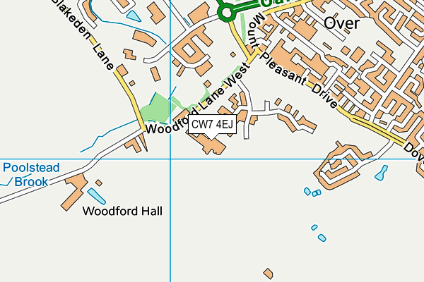 Hebden Green Community School map (CW7 4EJ) - OS VectorMap District (Ordnance Survey)