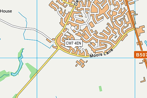 CW7 4EN map - OS VectorMap District (Ordnance Survey)