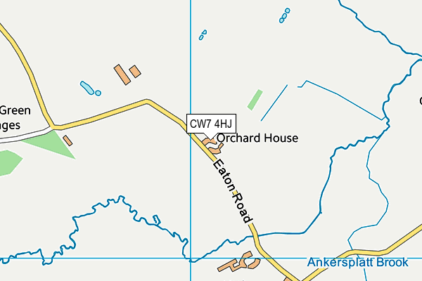 CW7 4HJ map - OS VectorMap District (Ordnance Survey)